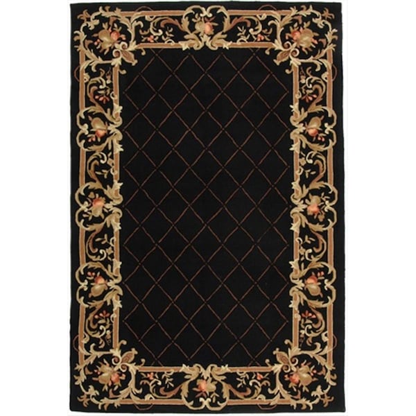 Safavieh 3 ft. x 6 ft. Runner- Transitional Chelsea Black Hand Hooked Rug HK333B-36 - main